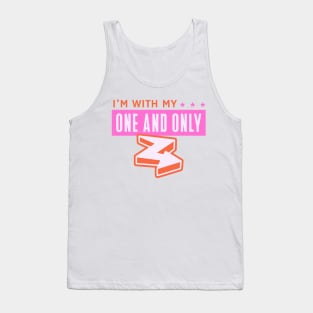 I'm With My One And Only Boyfriend Girlfriend Couple Tank Top